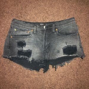 BDG Black Denim Essential Mid Rise Shorts